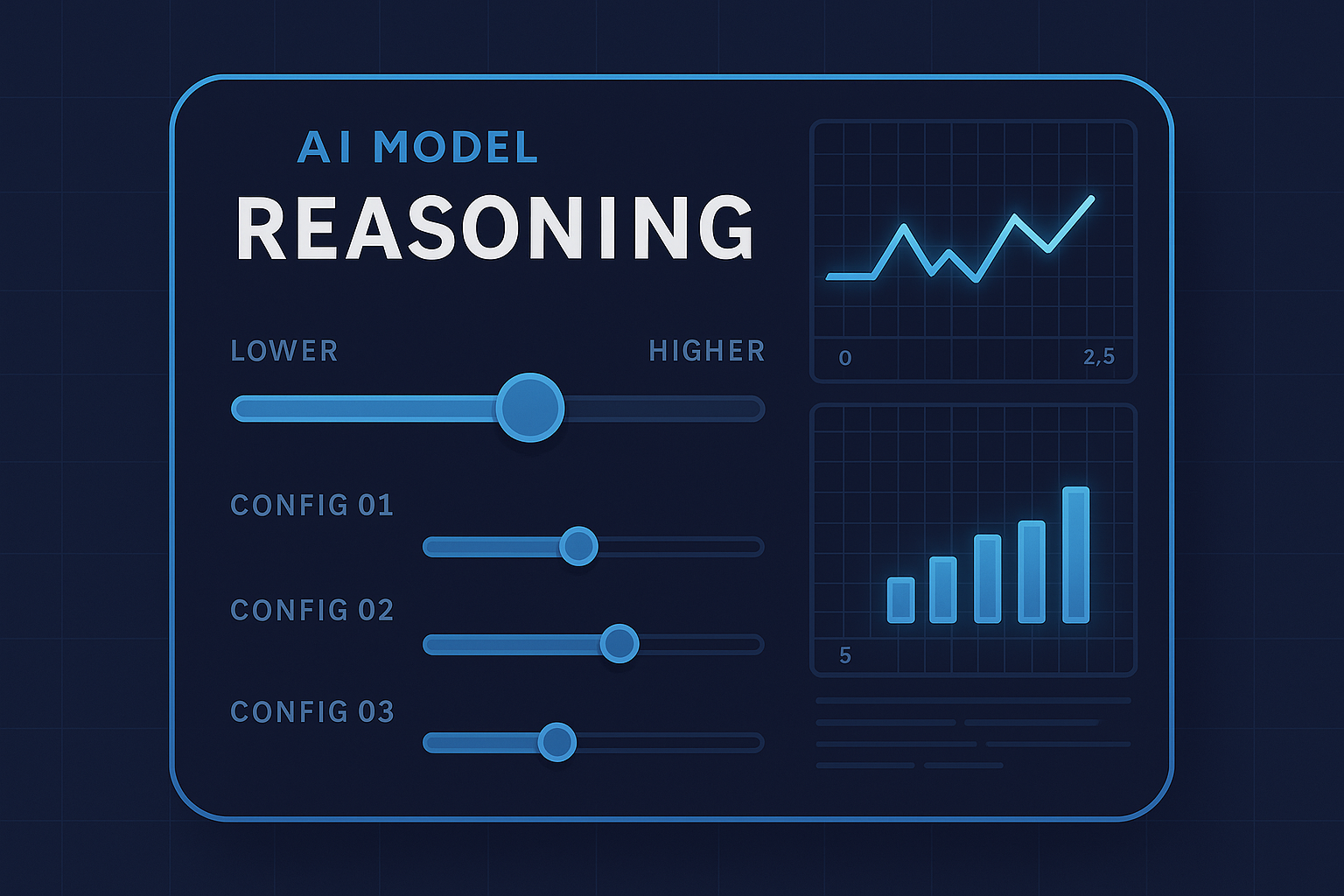 AI model settings interface with reasoning slider